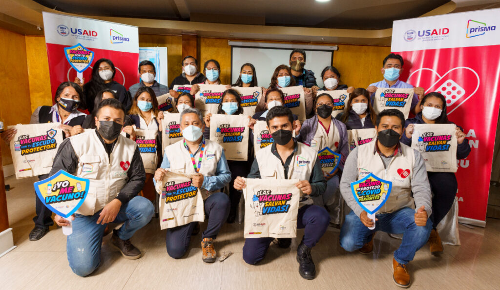 Participantes de taller comunicación de riesgo